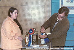 Richard Pfarr with the BIS mouse at the MRBA Jan. 4, 1981 show