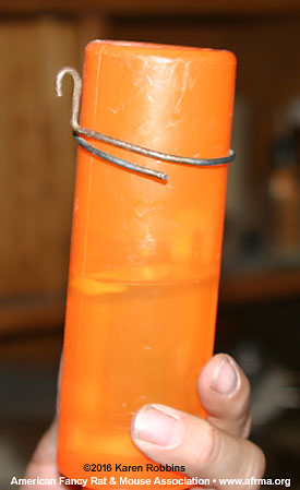 The holder/hook on the bottle.