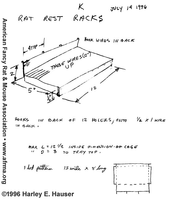 Rat wire shelf plans with side and bottom lip