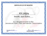 Flowers Rat Certificate