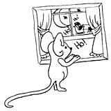 Mouse at window